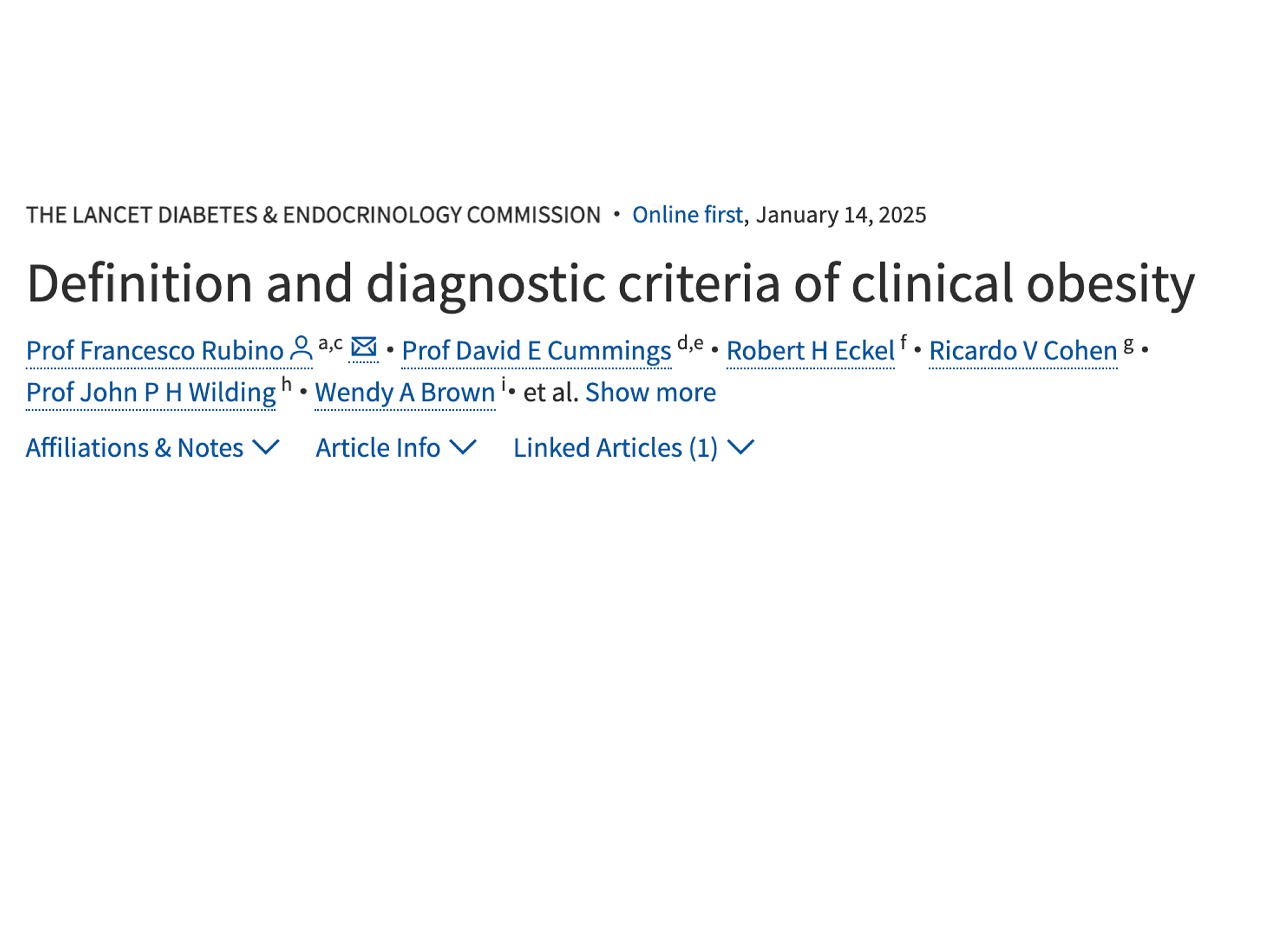 柳叶刀权威发声：临床肥胖的定义与诊断标准，彻底改写！